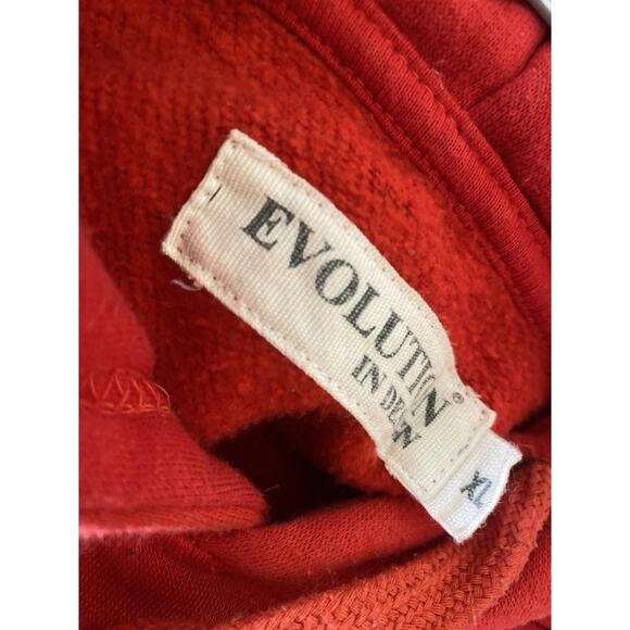 Evolution in Design World Is Famous Kids Hoodie Red w/ Graphics Size XL - Picture 4 of 5